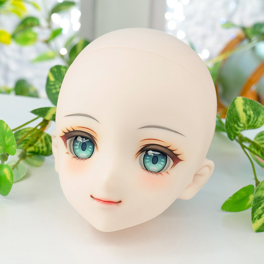 【即納】 ★ DDH-09(セミホワイト肌) カスタムヘッド+手作りアイ [KK WORKSHOP] No.393