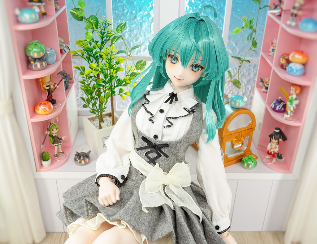【即納】 ★ DDH-09(セミホワイト肌) カスタムヘッド+手作りアイ [KK WORKSHOP] No.393