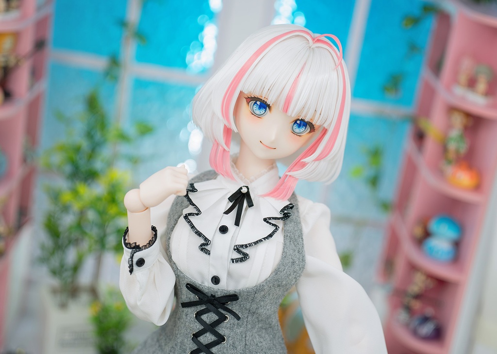 【即納】DDH-06(セミホワイト肌) カスタムヘッド+手作りアイ [KK WORKSHOP] No.400