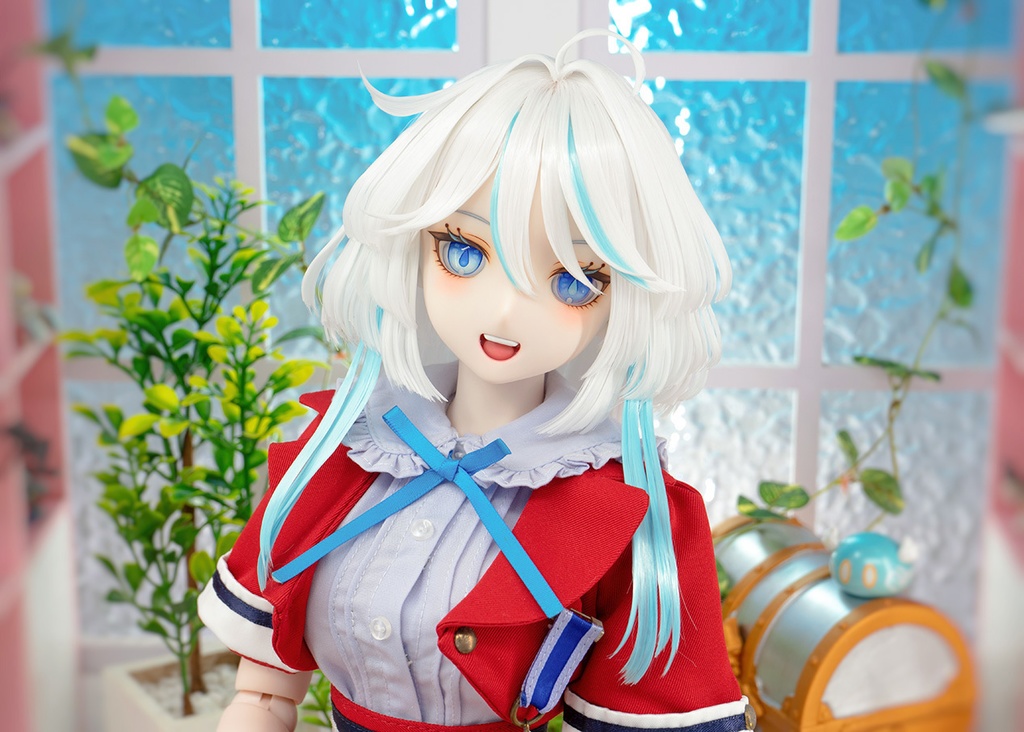 【即納】 ★ DDH-09(セミホワイト肌) カスタムヘッド+手作りアイ [KK WORKSHOP] No.392