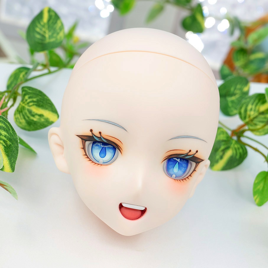 【即納】 ★ DDH-09(セミホワイト肌) カスタムヘッド+手作りアイ [KK WORKSHOP] No.392