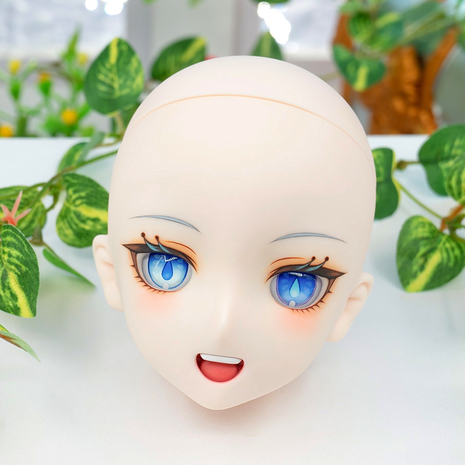 【即納】 ★ DDH-09(セミホワイト肌) カスタムヘッド+手作りアイ [KK WORKSHOP] No.392