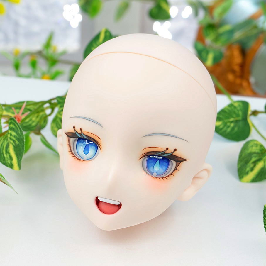 【即納】 ★ DDH-09(セミホワイト肌) カスタムヘッド+手作りアイ [KK WORKSHOP] No.392