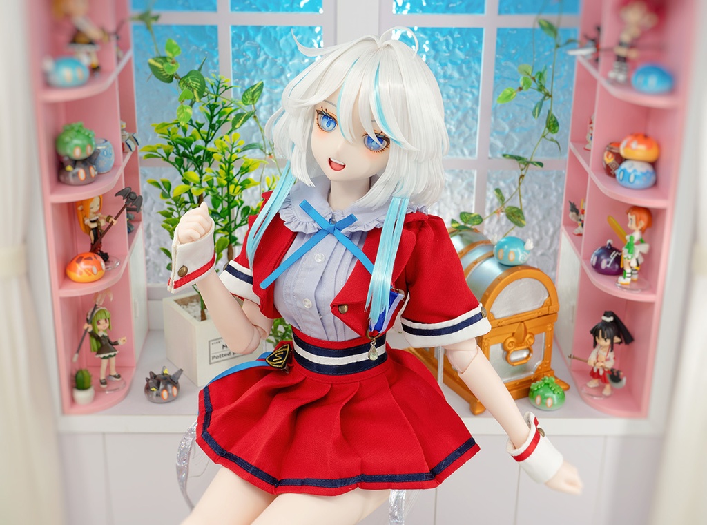【即納】 ★ DDH-09(セミホワイト肌) カスタムヘッド+手作りアイ [KK WORKSHOP] No.392