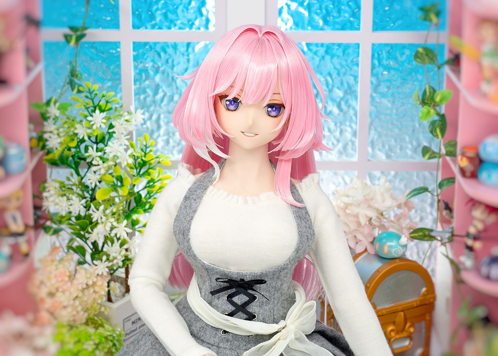 【即納】 ★ KK Workshop 9インチ(1/3)ウイッグ (昔漣 風) for Volks DDH-09