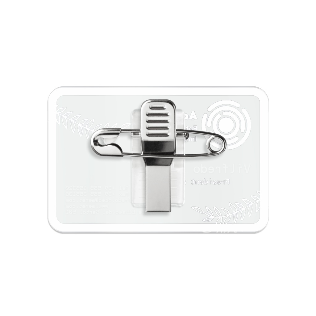 ヴィルフレード・アッカルド名刺型アクリルバッジ/イッセノーデUS