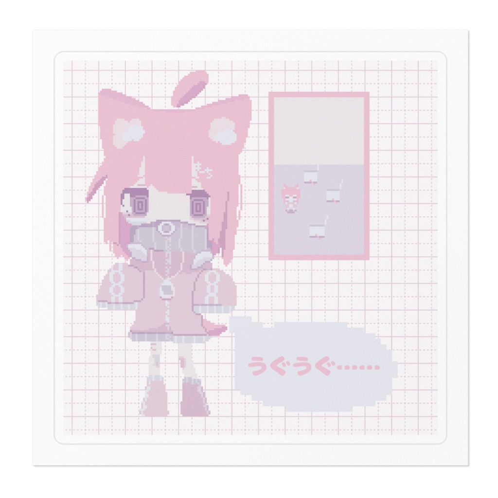 ドットもちくもステッカー