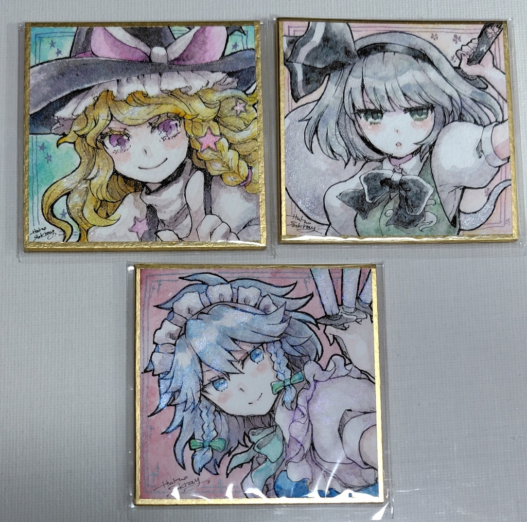 透明水彩色紙原画