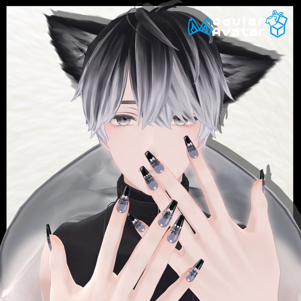 【MA対応】lace ribbon nail