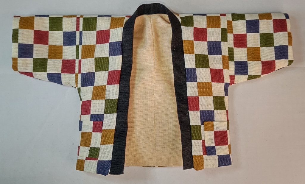 桐生一馬&真島吾朗フィギュア用半纏・和モダン風(市松模様)