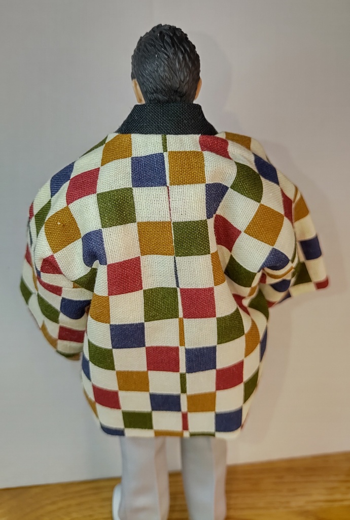 桐生一馬&真島吾朗フィギュア用半纏・和モダン風(市松模様)