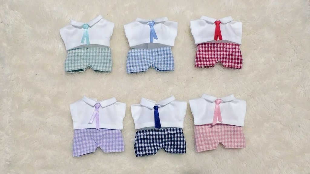 10cmサイズ ぬいぐるみ用 制服風セット