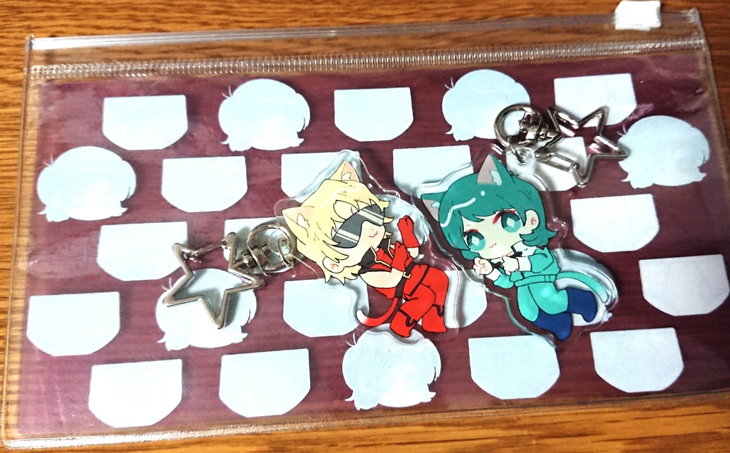 アクリル ファスナーポーチ