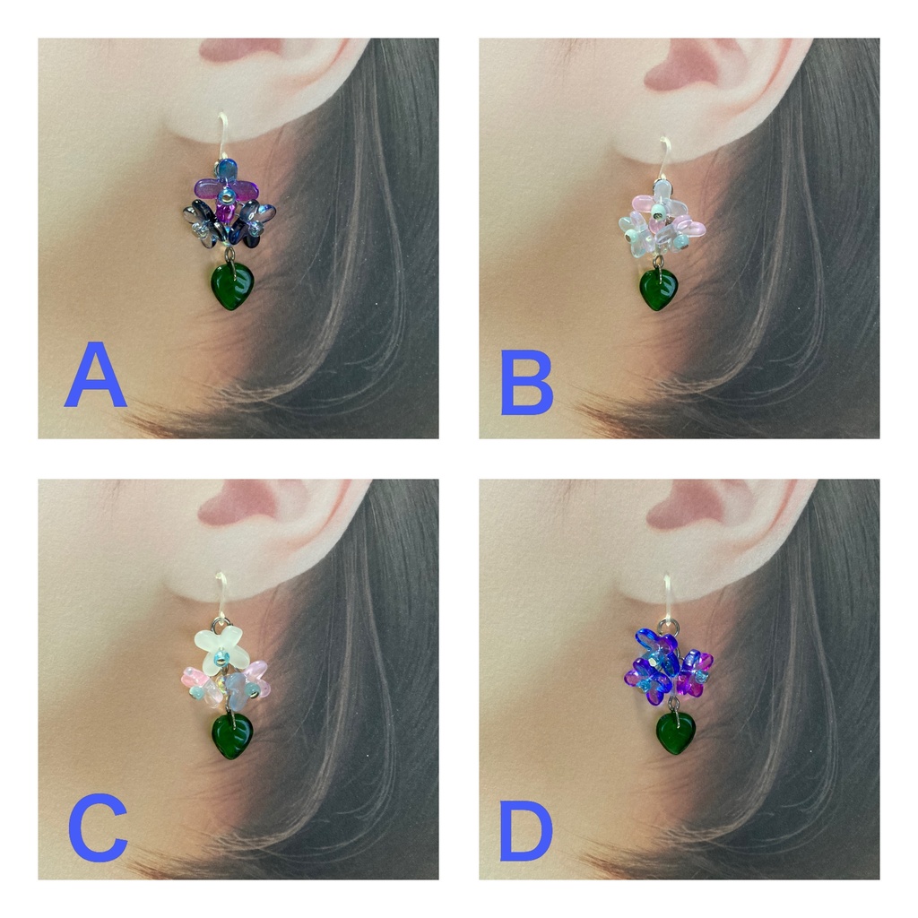 小さい花 耳飾り