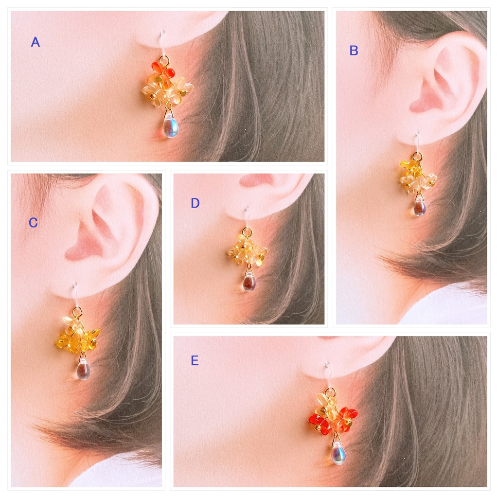 小さい花 耳飾り(金木犀)