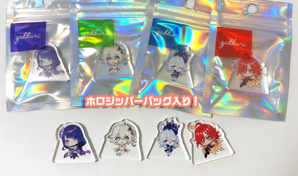 【原神】四女神ミニアクスタ/フレークシール10種セット(フリーナ/雷電将軍/ナヒーダ/マーヴィカ)