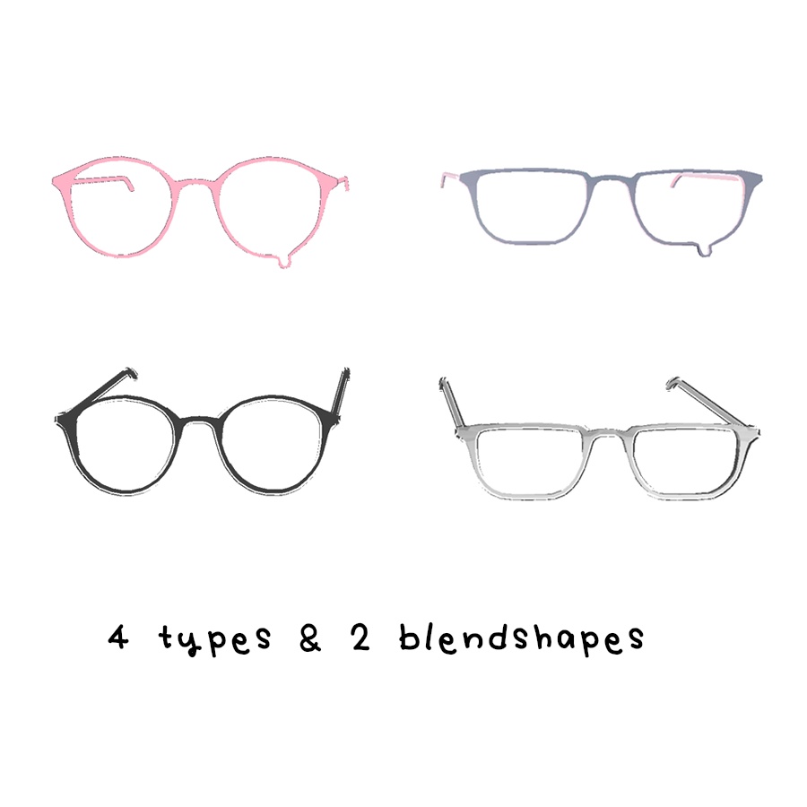 4種類涙付き眼鏡♡