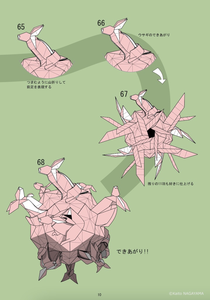 【手製本版】gRABBITation_折図_和綴手製本
