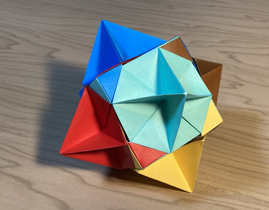 立方体の上に風船基本形_折図