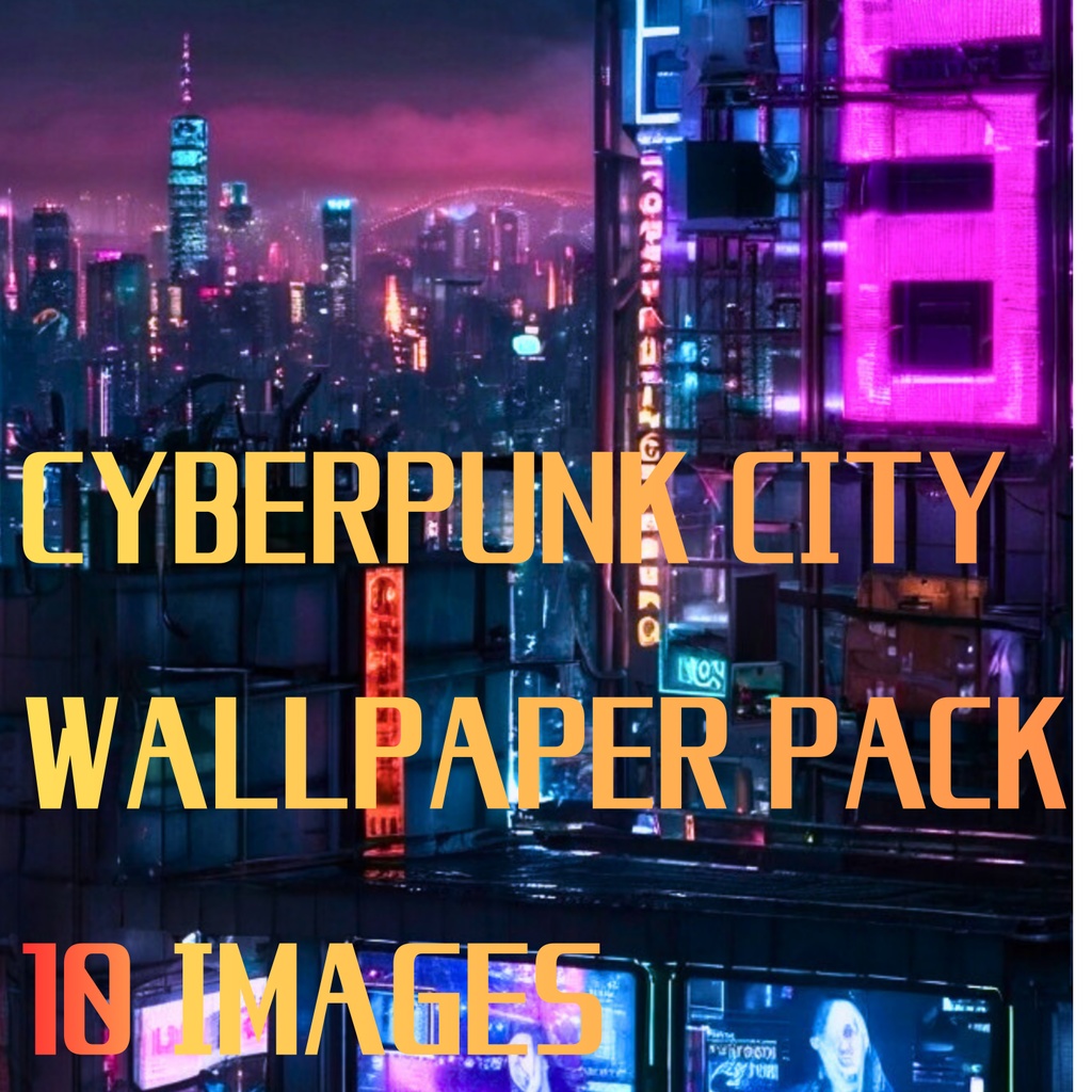 Cyberpunk Neon City – Futuristic Megacity AI Art Wallpaper Pack