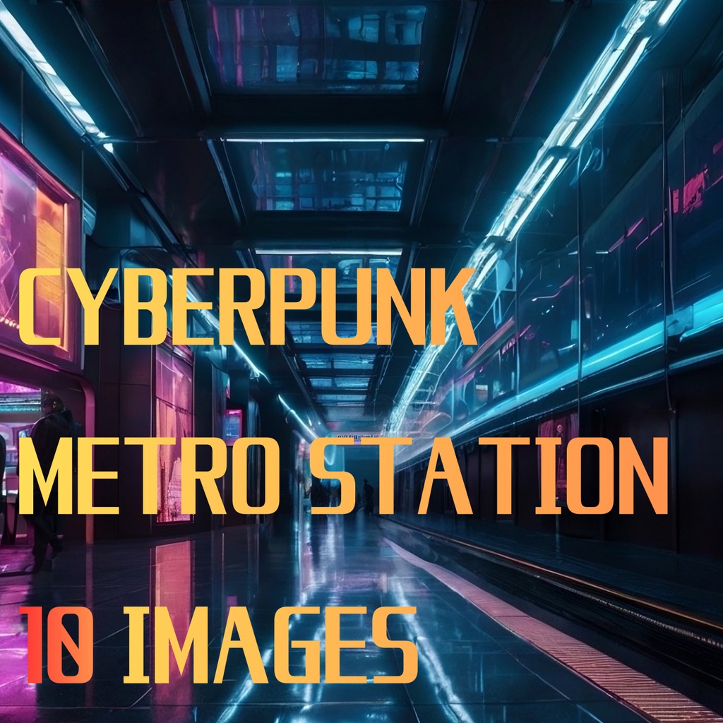 Cyberpunk Metro Station – Futuristic Neon Subway AI Art Wallpaper Pack (10 Images)