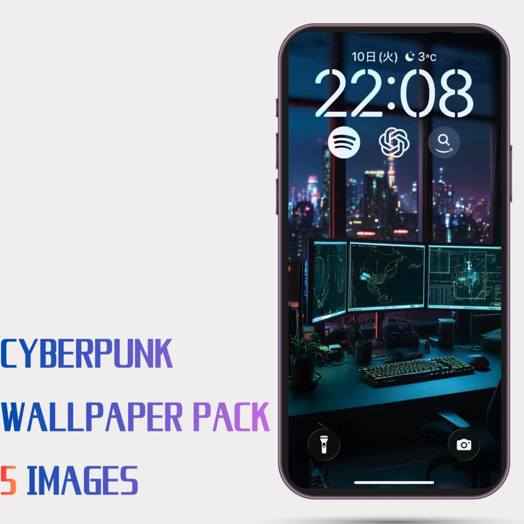 Cyberpunk Starter Wallpaper Pack – 5 Futuristic AI Wallpapers (Sample Pack)