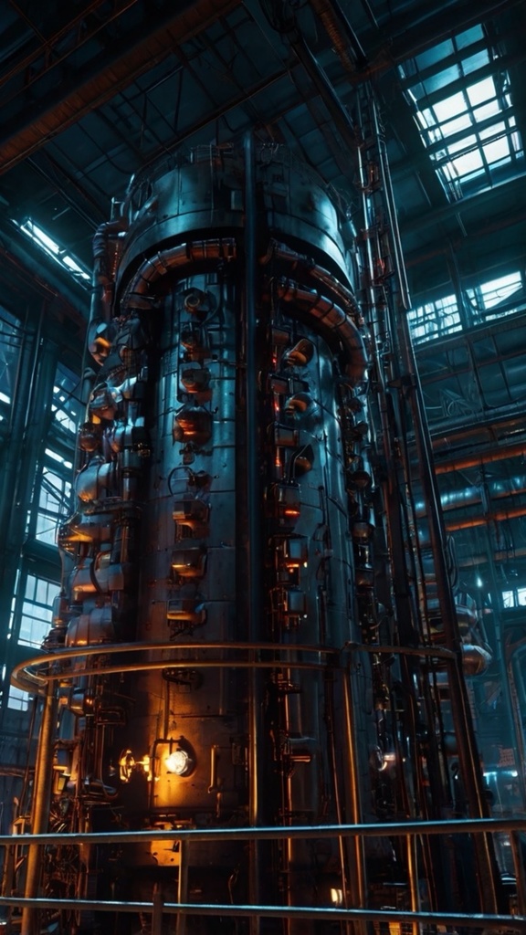 Cyberpunk Industrial Zone – Futuristic Factory Phone Wallpapers (10 Images)