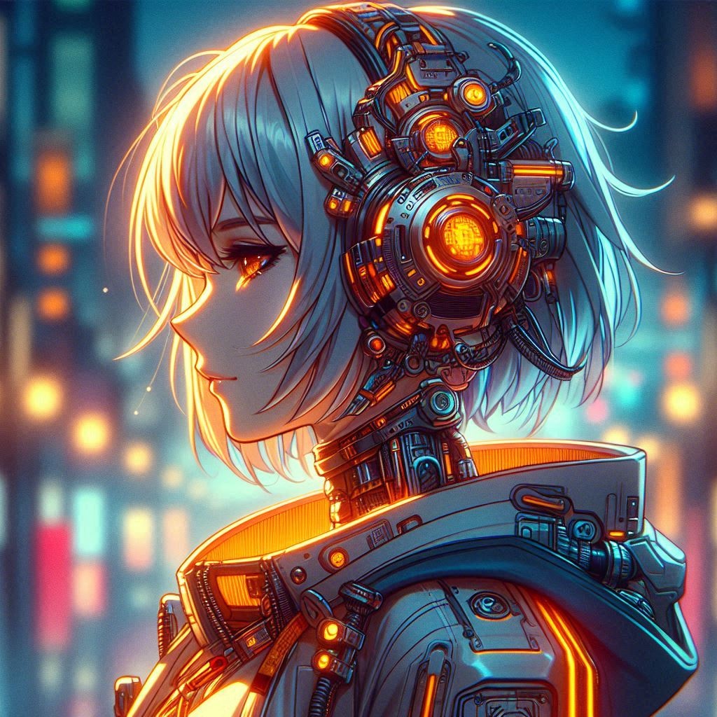 FREE Cyberpunk Girl Icon Pack – Anime Neon Profile Icons (3 Images Sample)