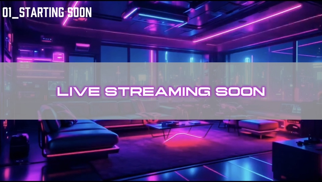 【Vtuber配信素材】Cyberpunk Streaming Pack