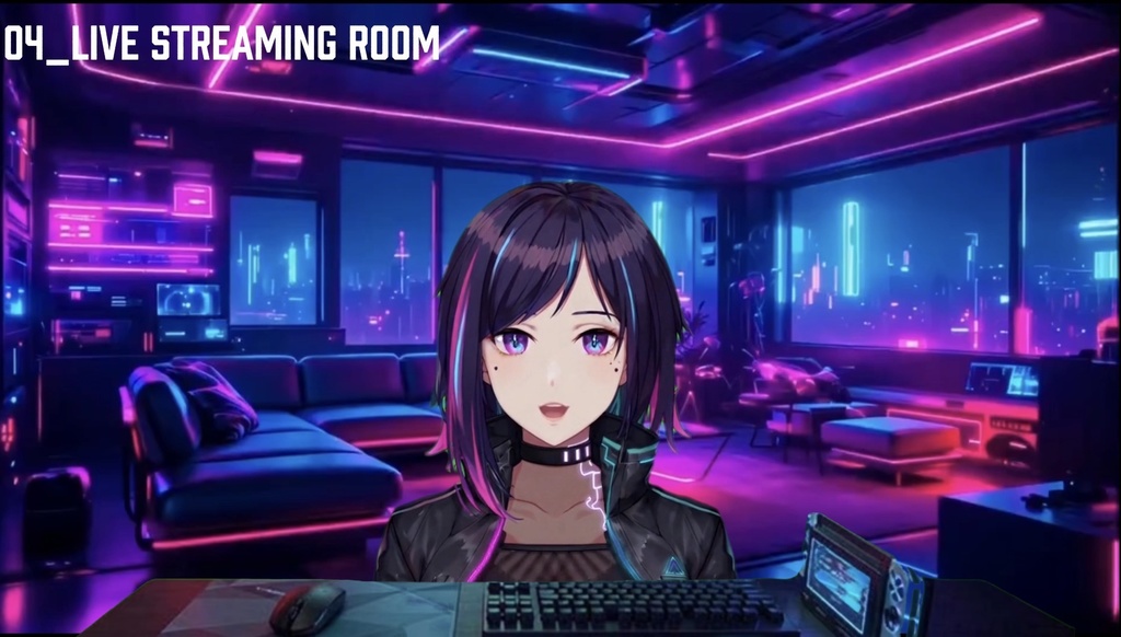 【Vtuber配信素材】Cyberpunk Streaming Pack