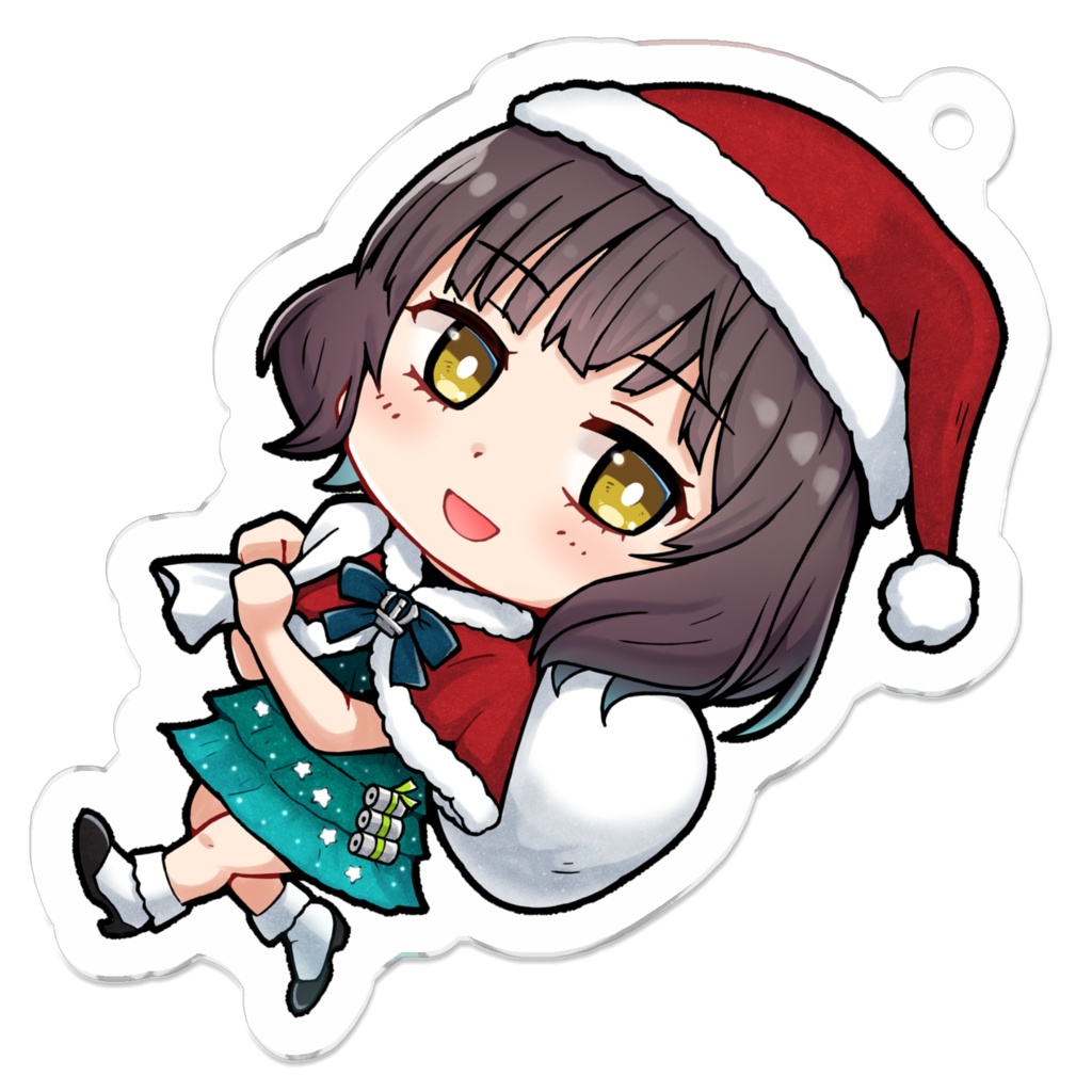 岸波サンタアクリルキーホルダー