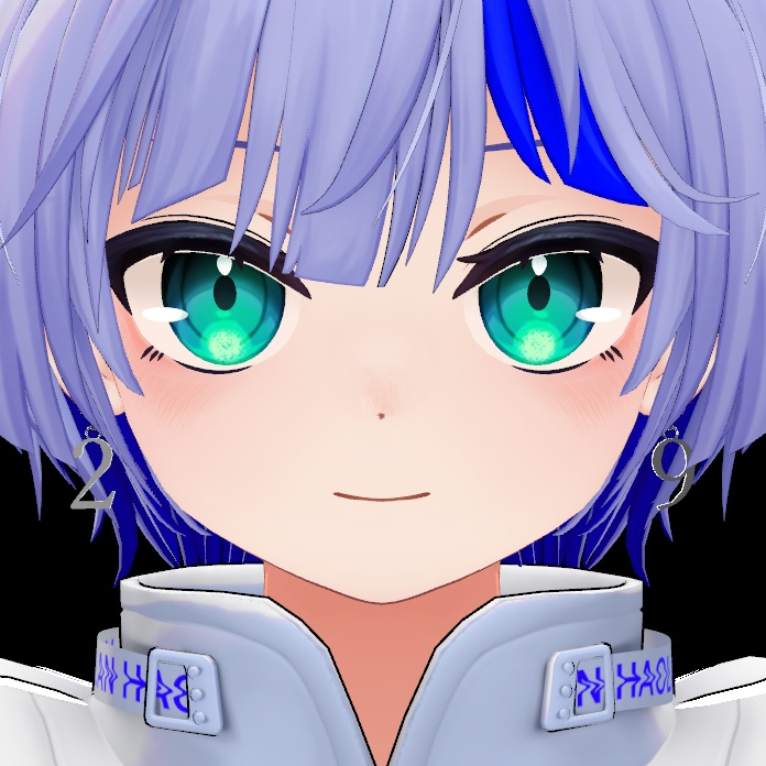 【無料】数字ピアス【VRChat用アクセサリ】