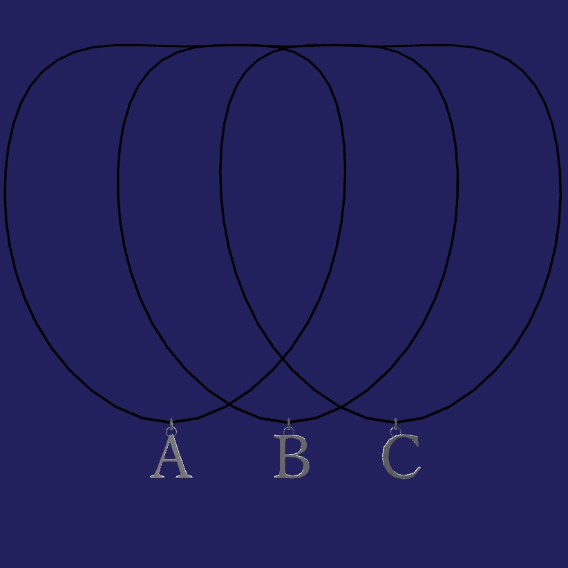 【無料あり】英数字ネックレス【VRChat用アクセサリ】