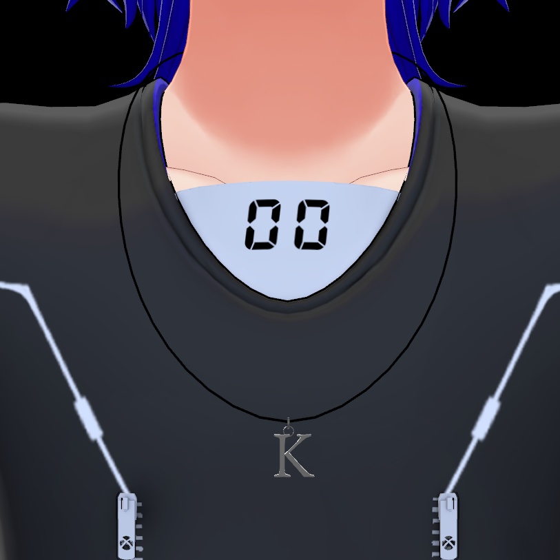 【無料あり】英数字ネックレス【VRChat用アクセサリ】