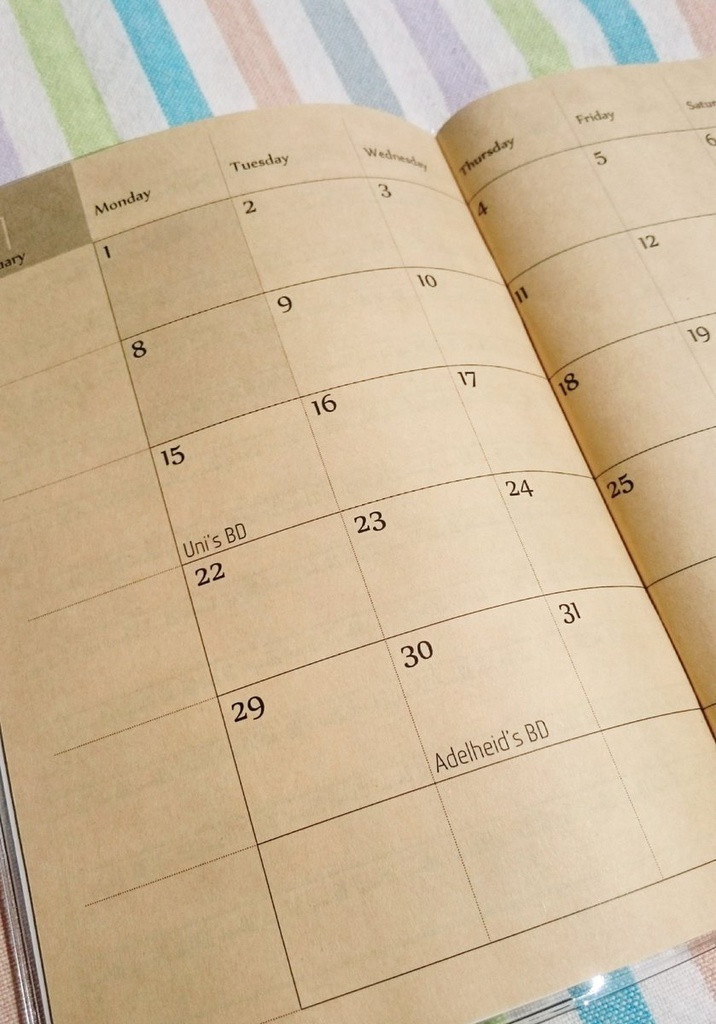 【Re:Dolce】2018年スケジュール帳