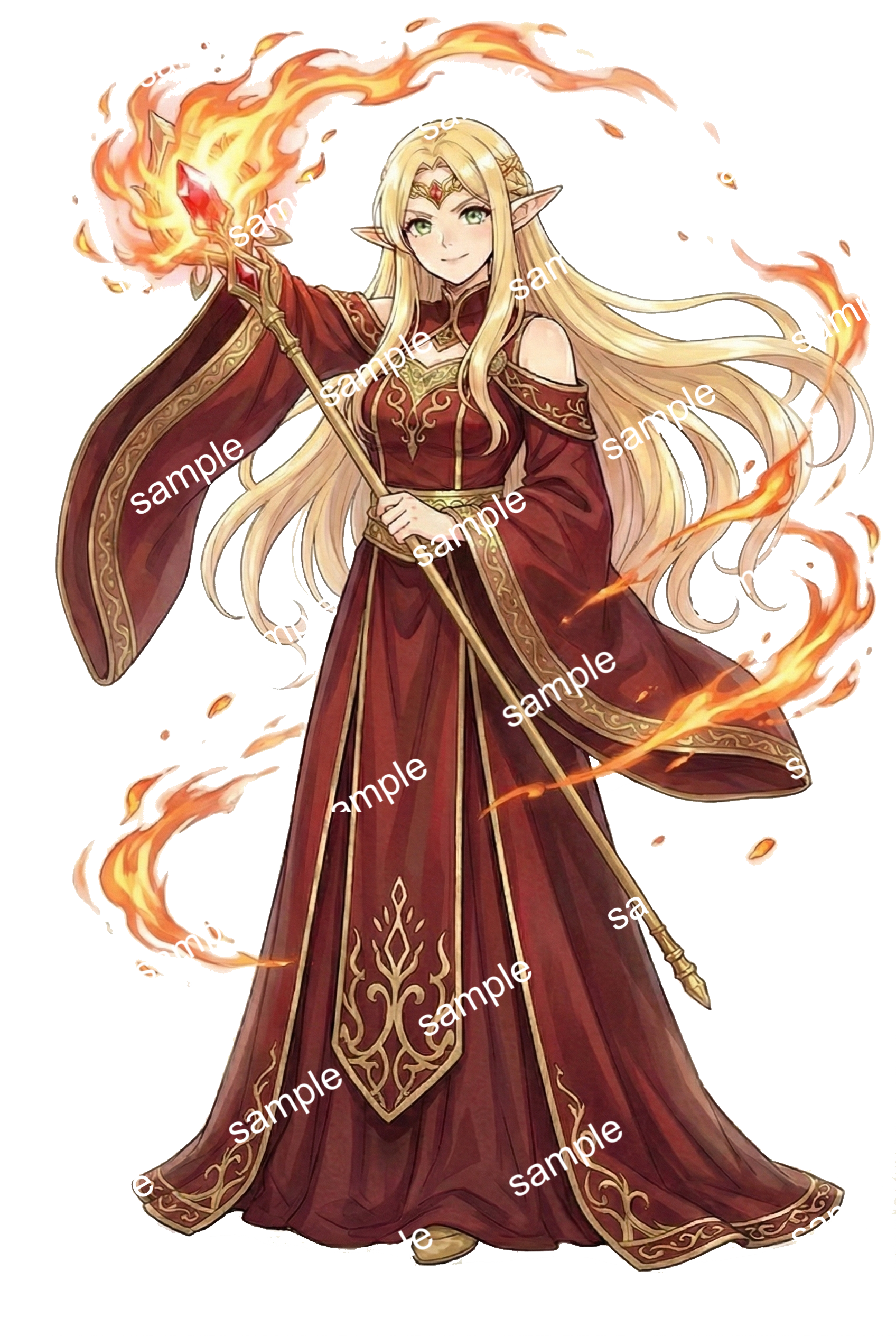 【汎用立ち絵/差分あり】4属性のエレメンタル・エルフ【ファンタジー/TRPG/戦闘差分】 - バーチャル汎用立ち絵屋さん - BOOTH