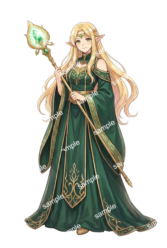 【汎用立ち絵/差分あり】4属性のエレメンタル・エルフ【ファンタジー/TRPG/戦闘差分】