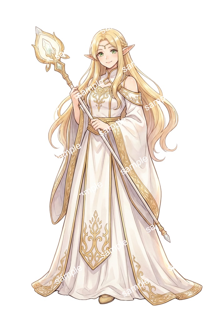 【汎用立ち絵/差分あり】4属性のエレメンタル・エルフ【ファンタジー/TRPG/戦闘差分】