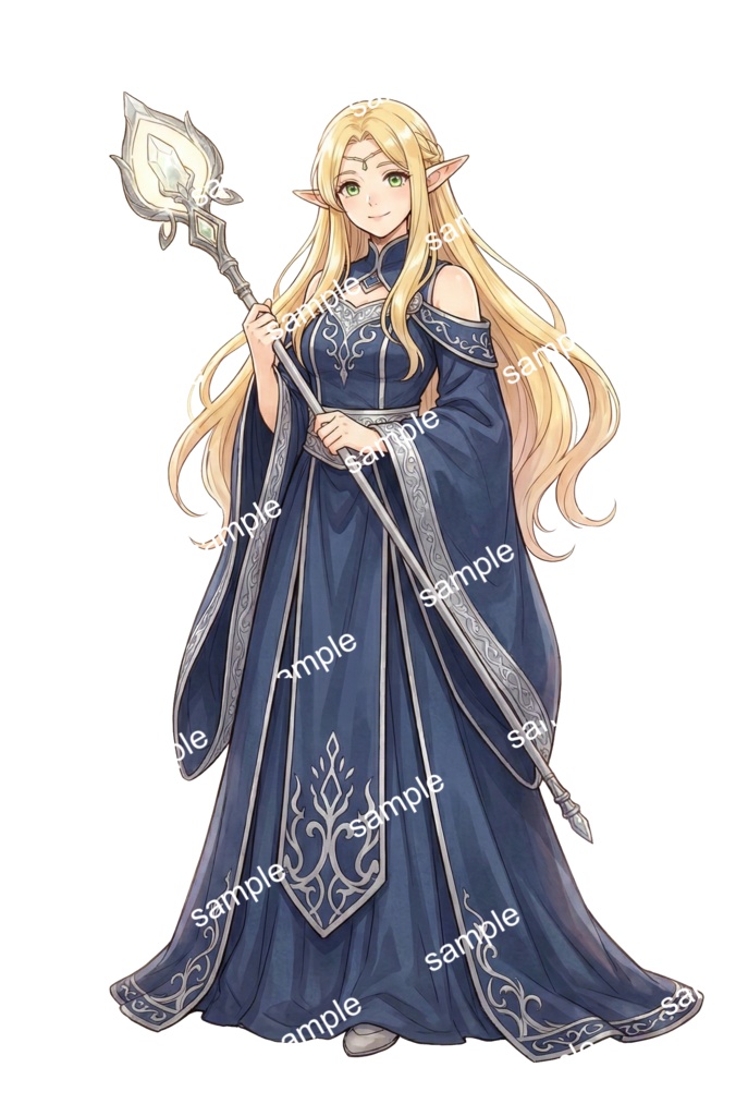 【汎用立ち絵/差分あり】4属性のエレメンタル・エルフ【ファンタジー/TRPG/戦闘差分】