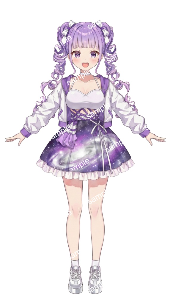 【汎用立ち絵/差分あり】星屑プリズムキャンディ【4色×2ポーズ/アイドル/魔法少女】