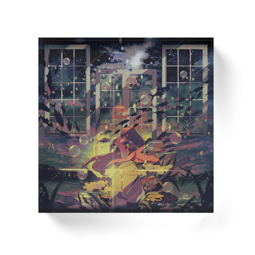 アクリルブロック【空気と星】