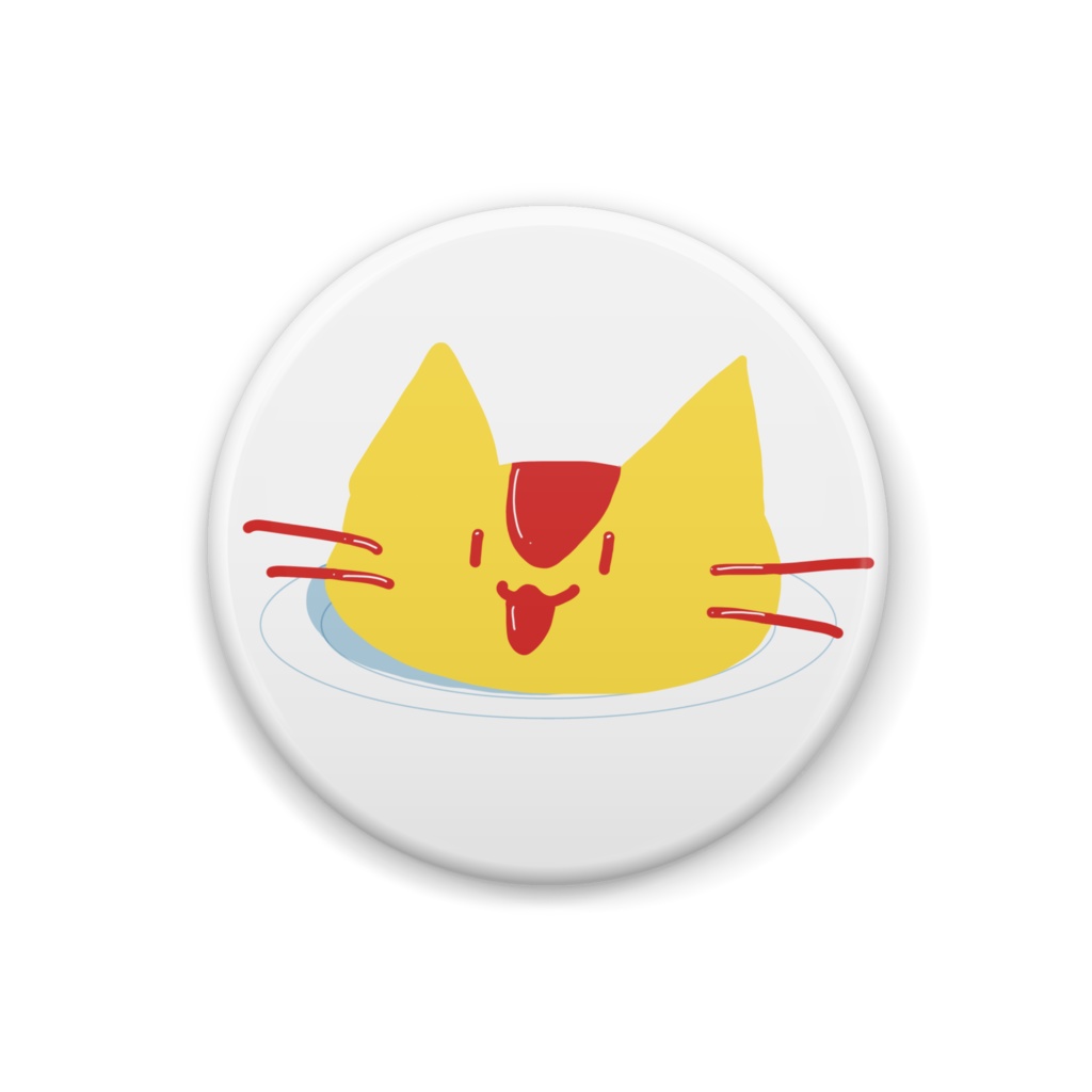 オムライスねこ 缶バッジ