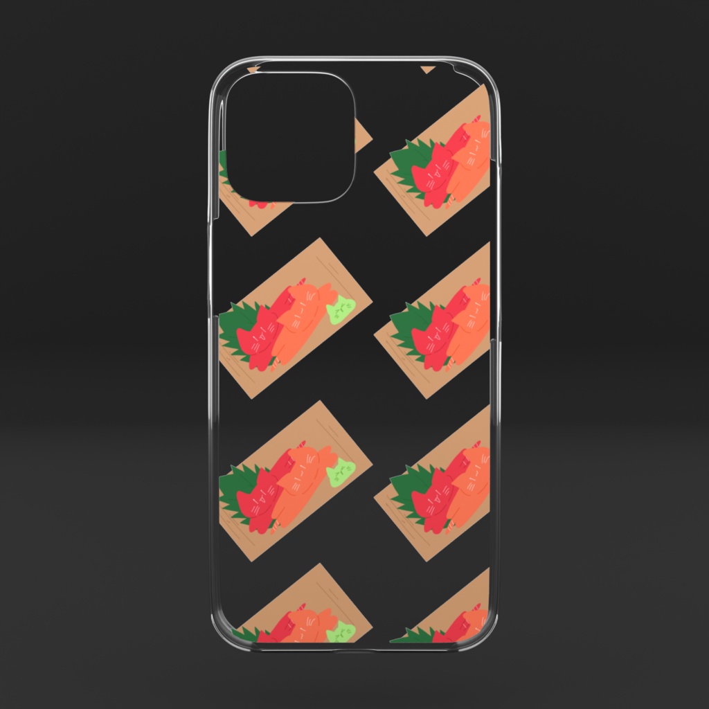 寿司ねこ クリアスマホケース