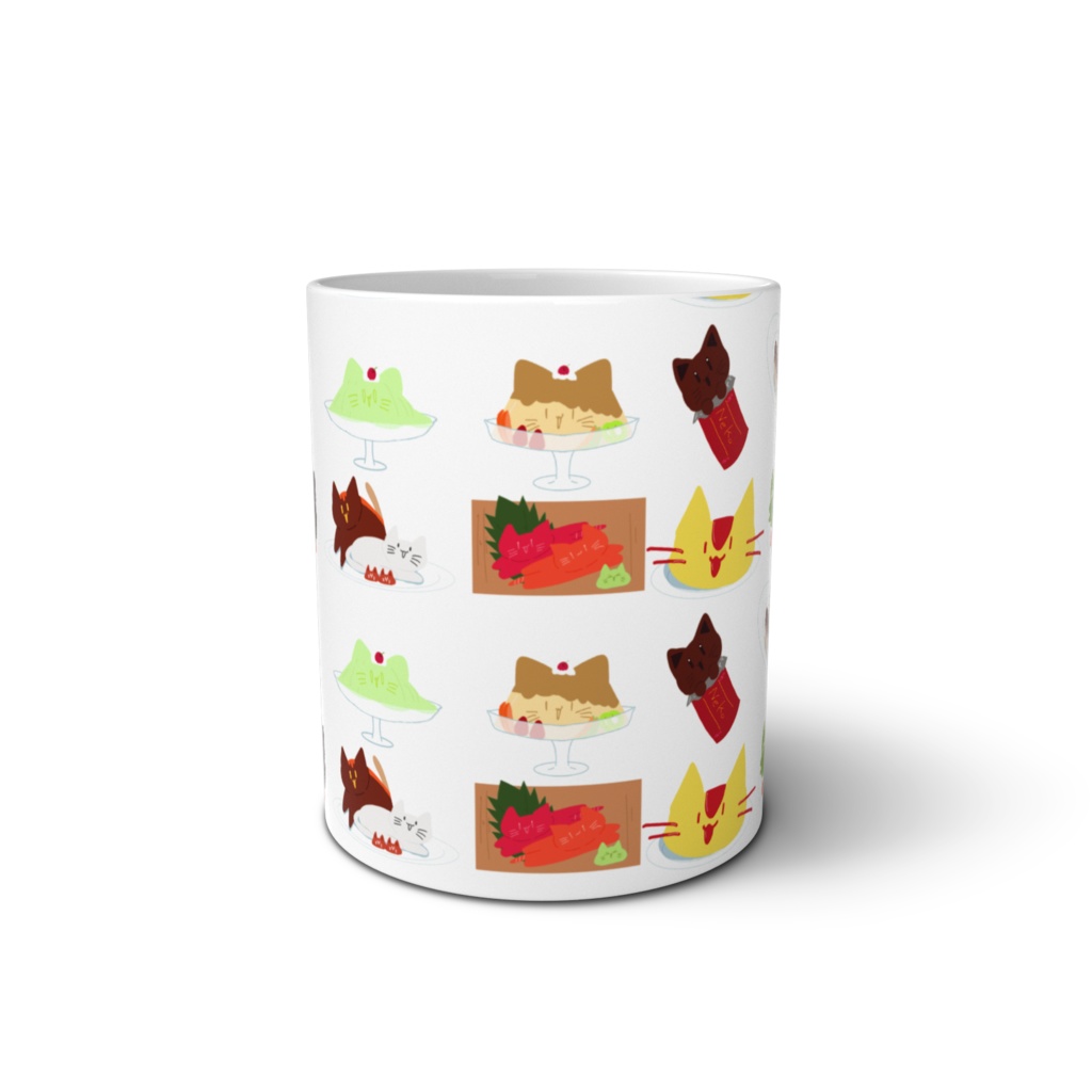 食べ物ねこたちのマグカップ