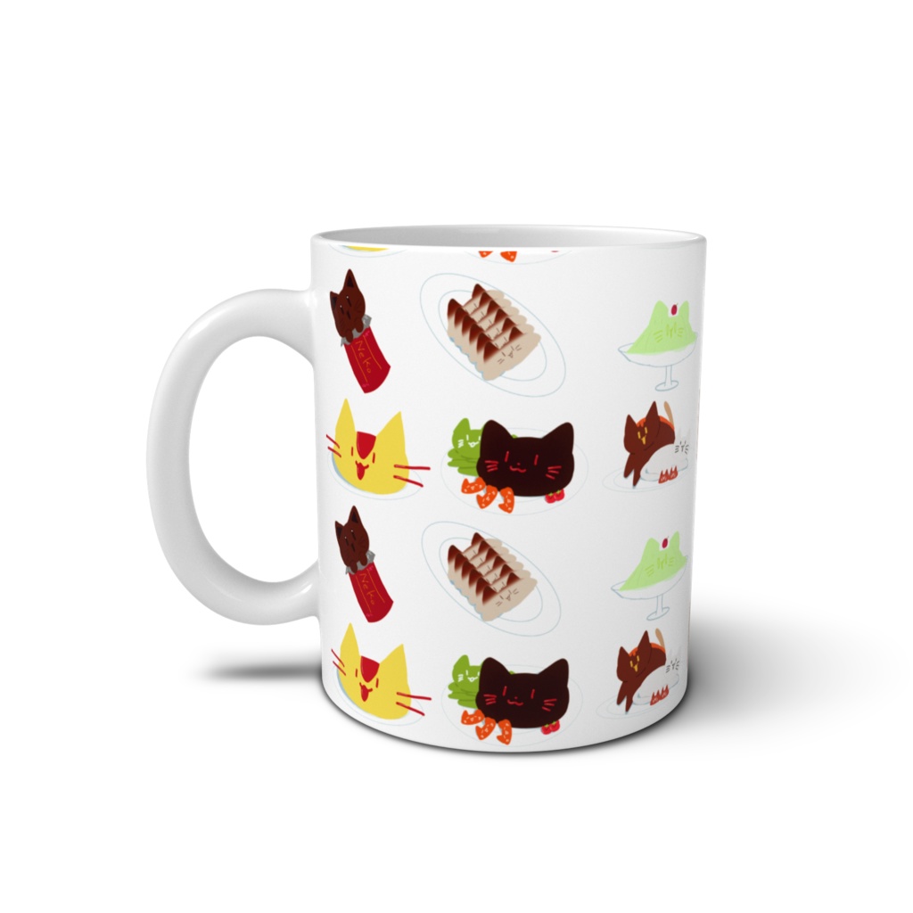 食べ物ねこたちのマグカップ