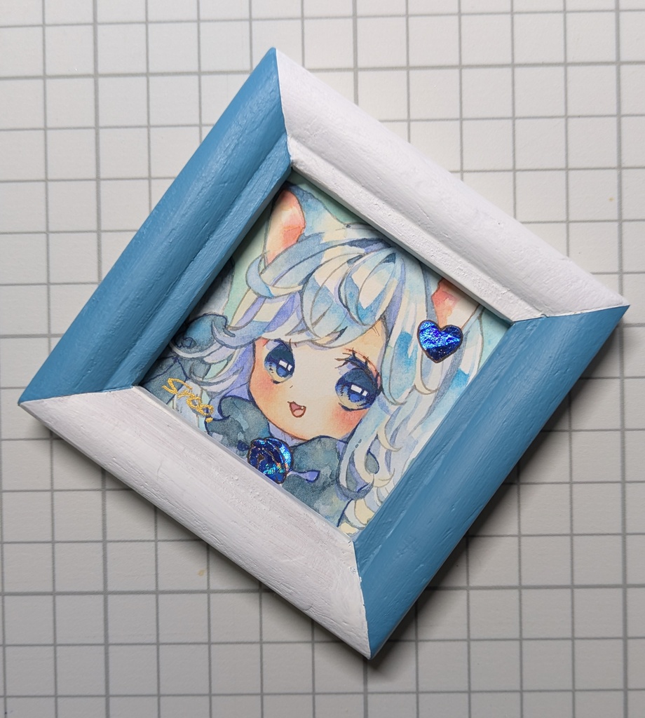 ミニ原画(パステルブルー)