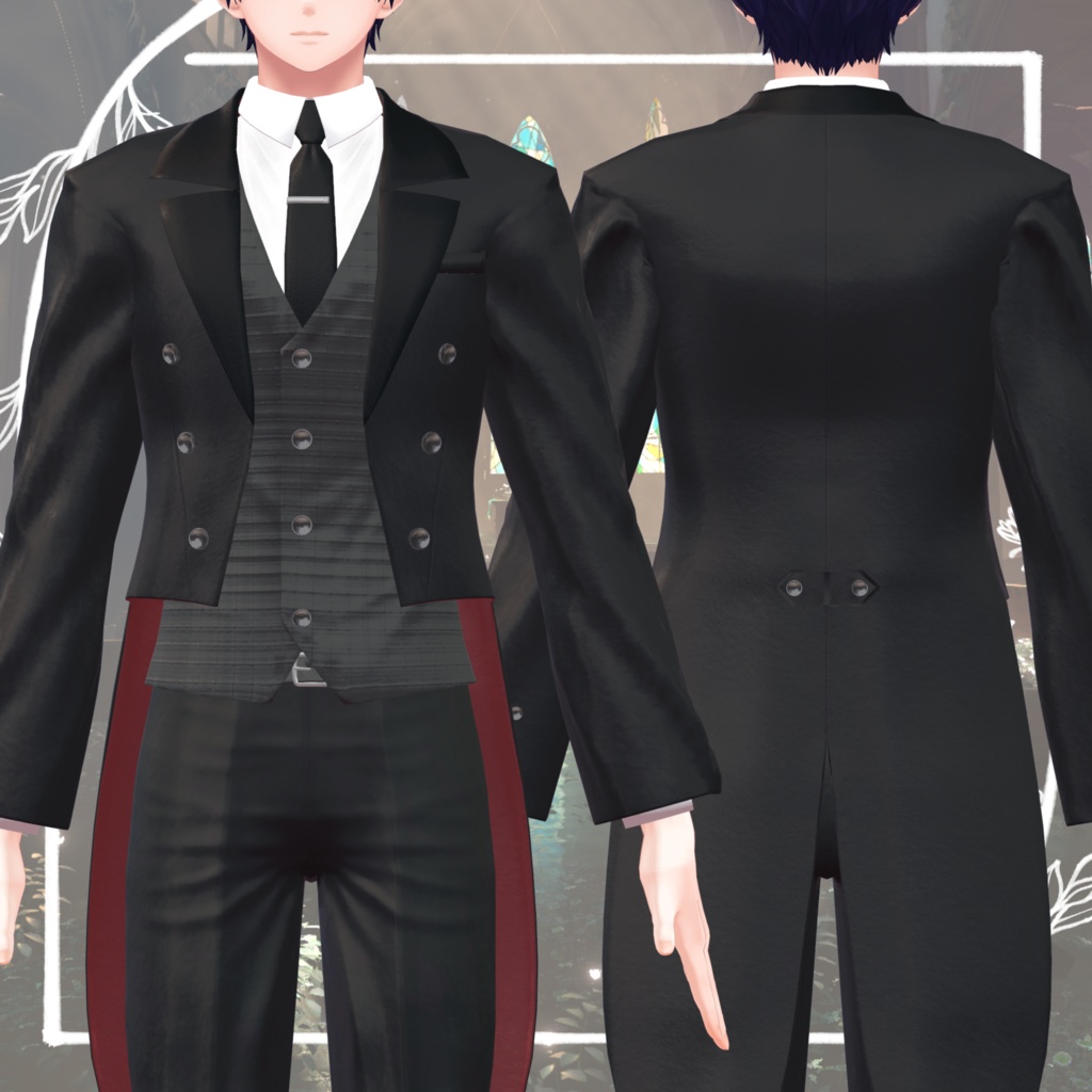 【水瀬対応】ジューンブライドテールコート【VRC想定】