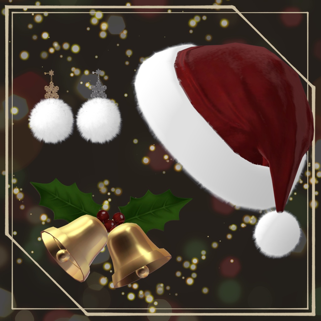 【6Avatar対応】うさぎちゃんサンタワンピース【VRC想定】