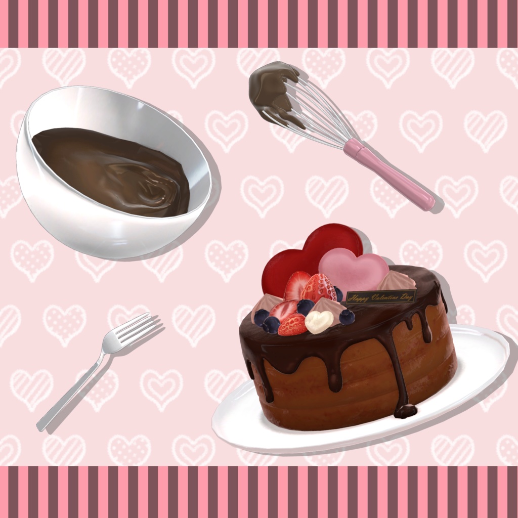 【8アバター対応】 SWEET OUCHI VALENTINE CODINATE【VRC想定】