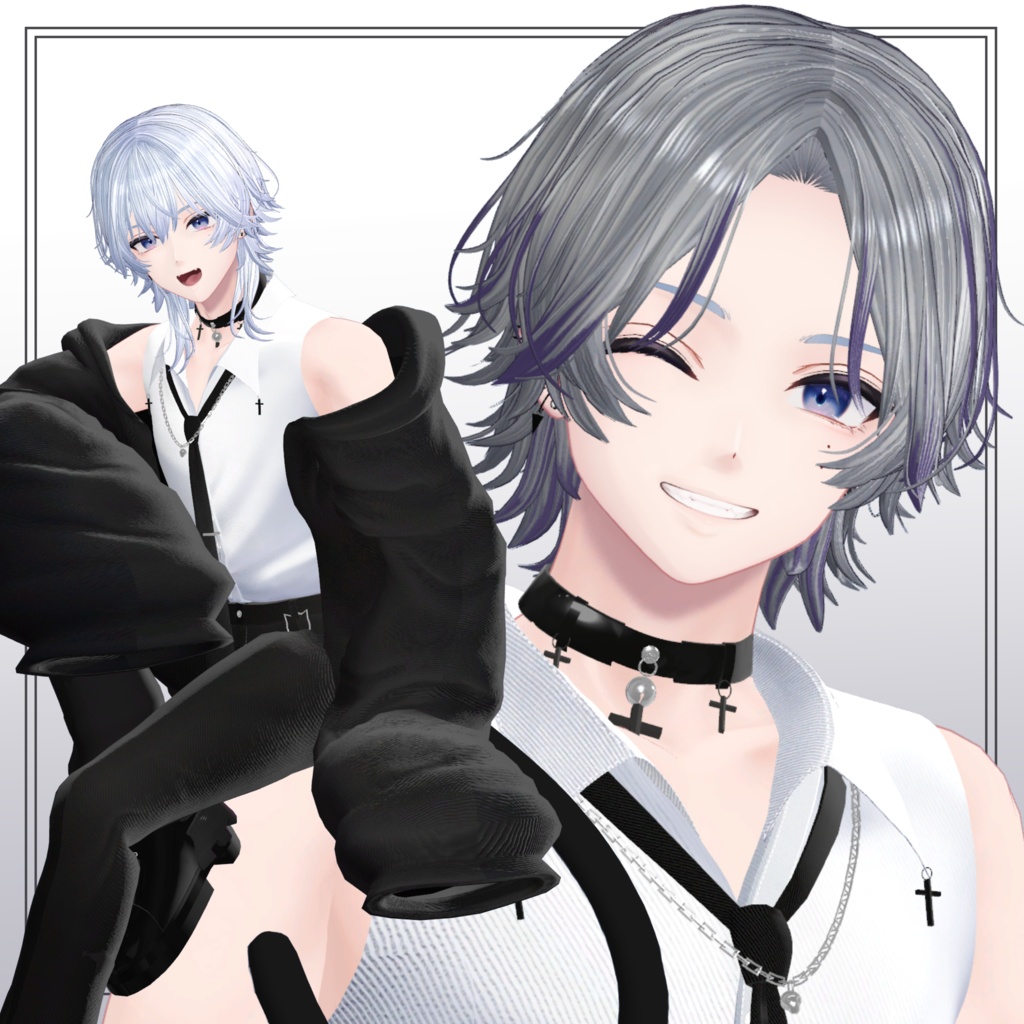 【9Avatar対応】Medium Short Wolf Hair【VRC想定】